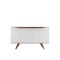 Manhattan Comfort Tudor 53.15 Sideboard with 4 Shelves in White Matte and Maple Cream 1027751 - alternate 1